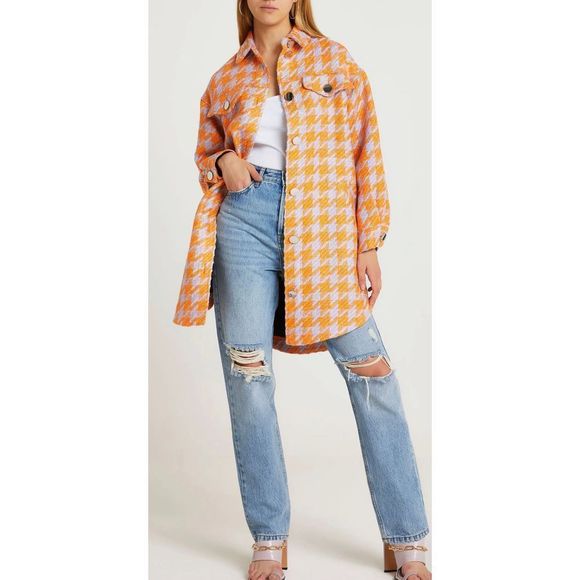 River Island Jackets & Coats Nwt River Islandhoundstooth Coatin